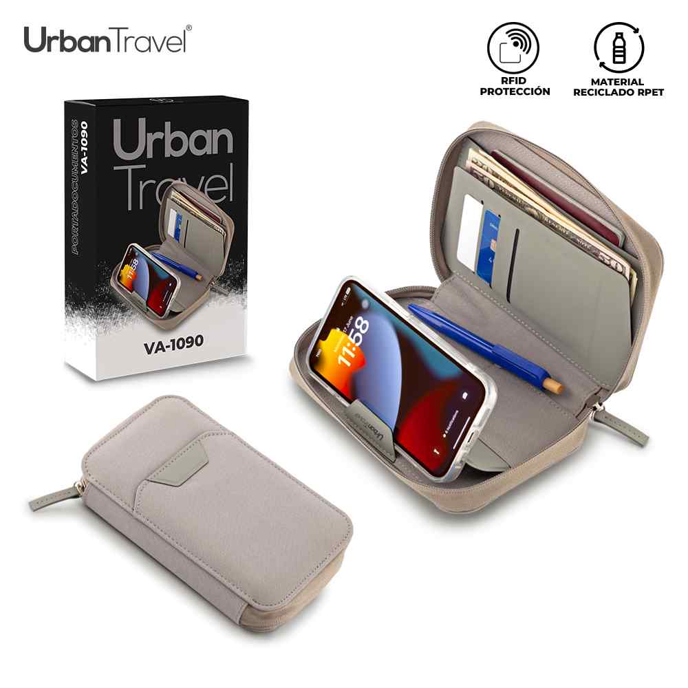 Portadocumentos RPET Urban Travel 