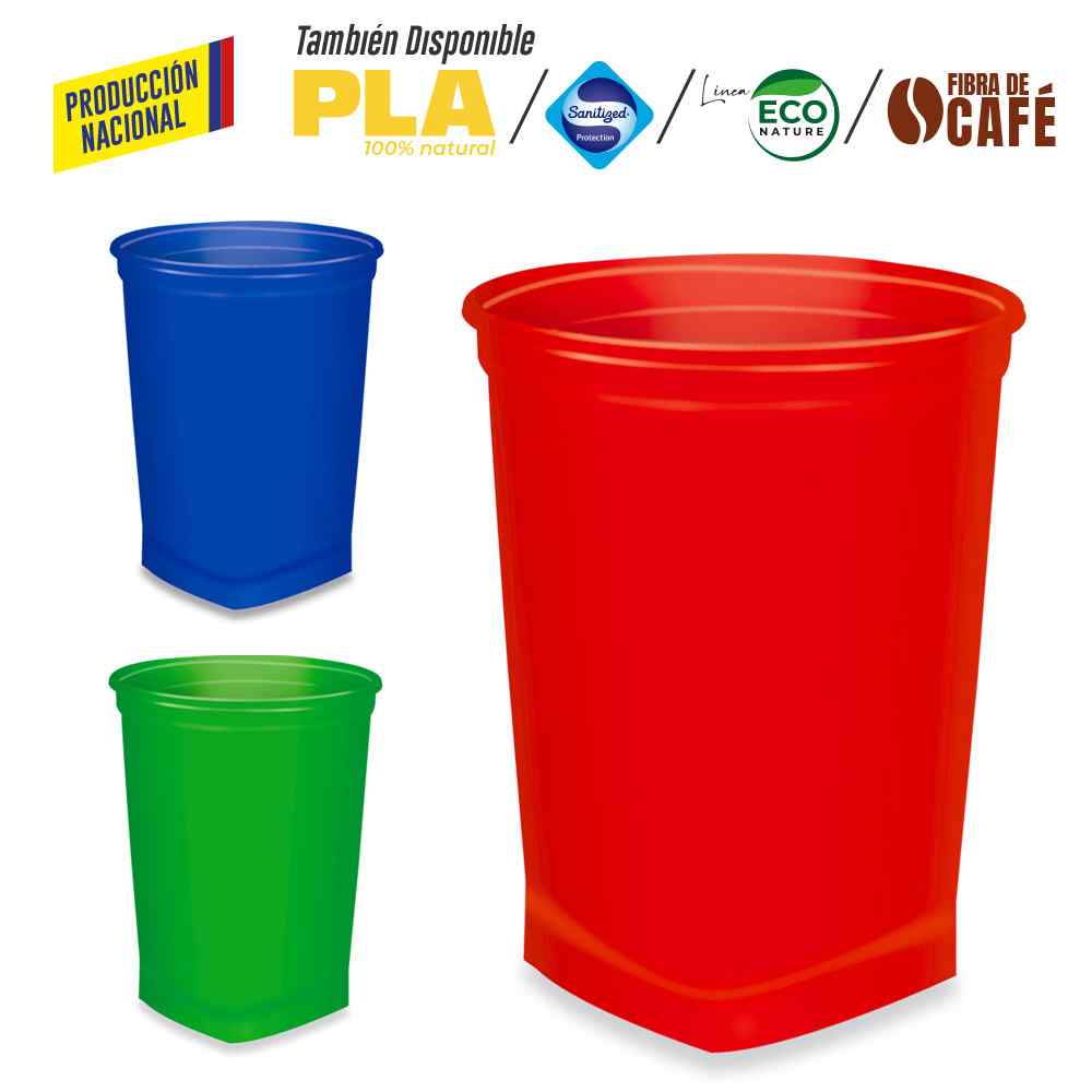 Vaso Glitter - Producción Nacional
