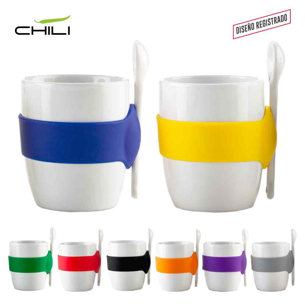 Mug Cerámica Geko con cuchara 10oz