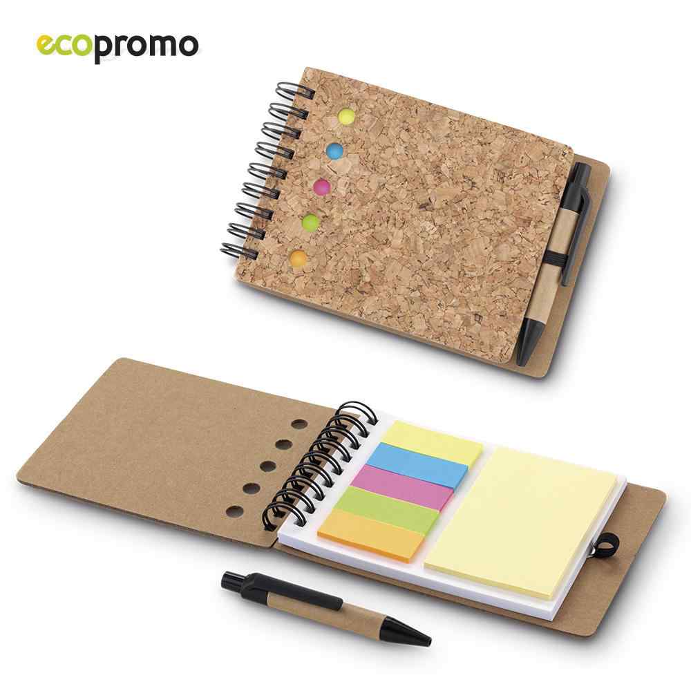 Mini Libreta con Bolígrafo en Corcho - OFERTA