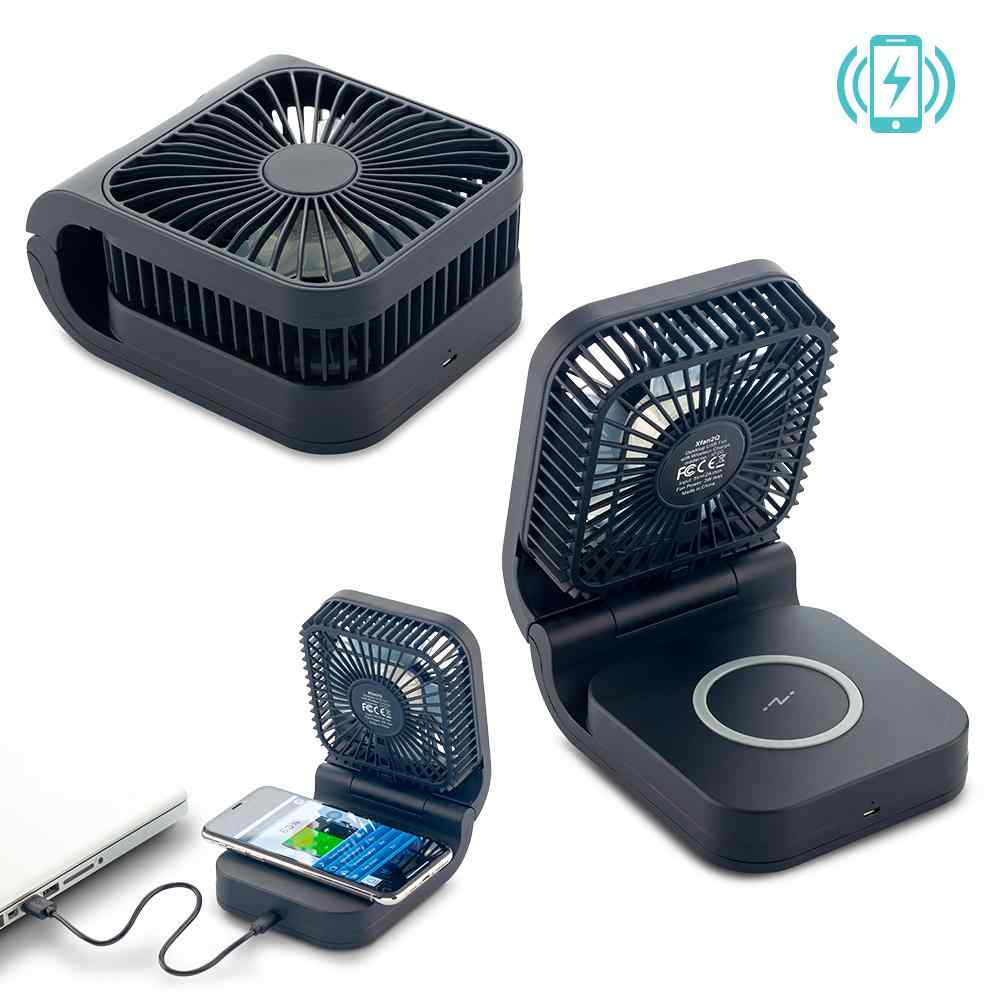 Cargador Inalambrico con Mini Ventilador