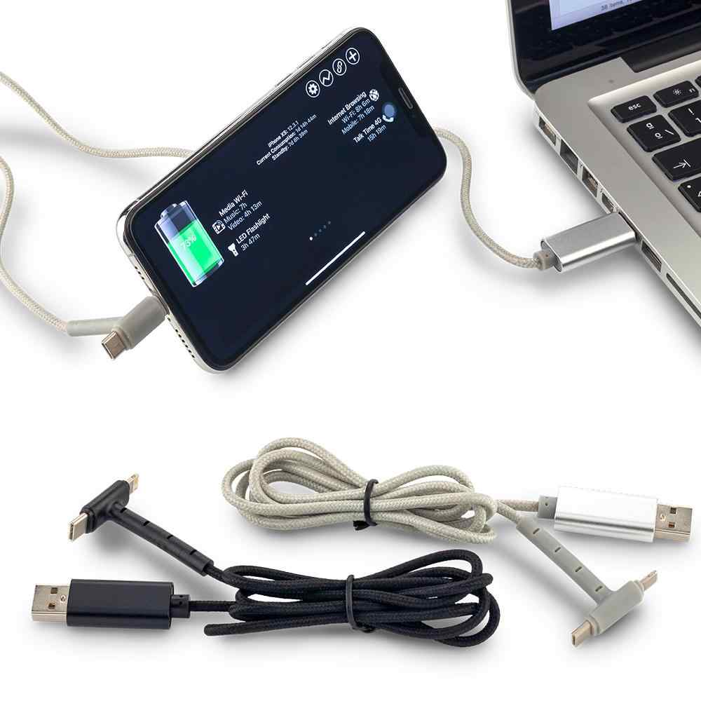 Cable Multicargador con Soporte