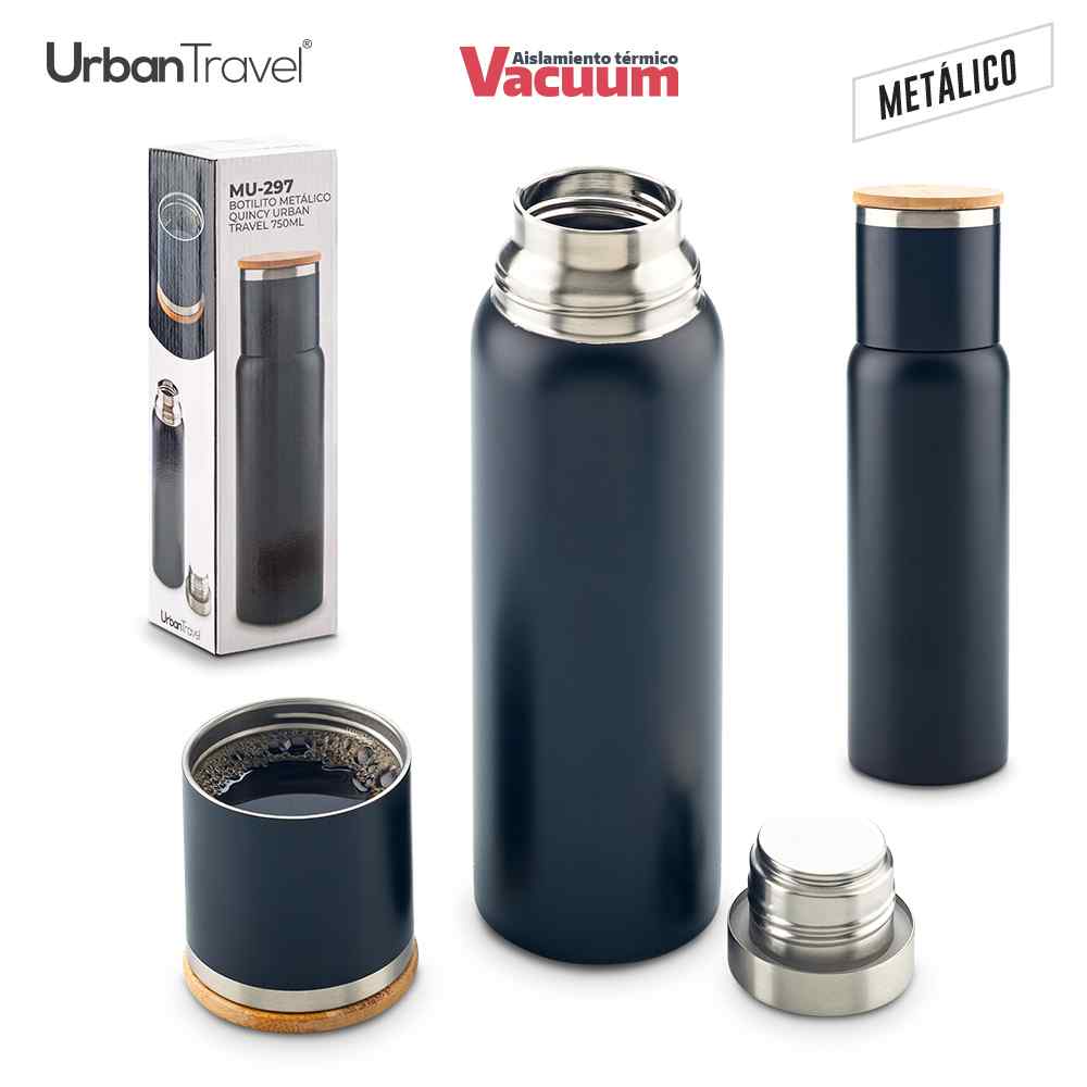 Botilito Metálico Quincy Urban Travel 750ml 