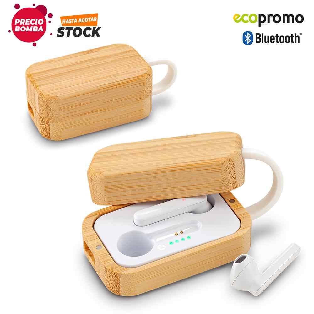 Audifonos Bluetooth Jett Bamboo - PRECIO BOMBA 
