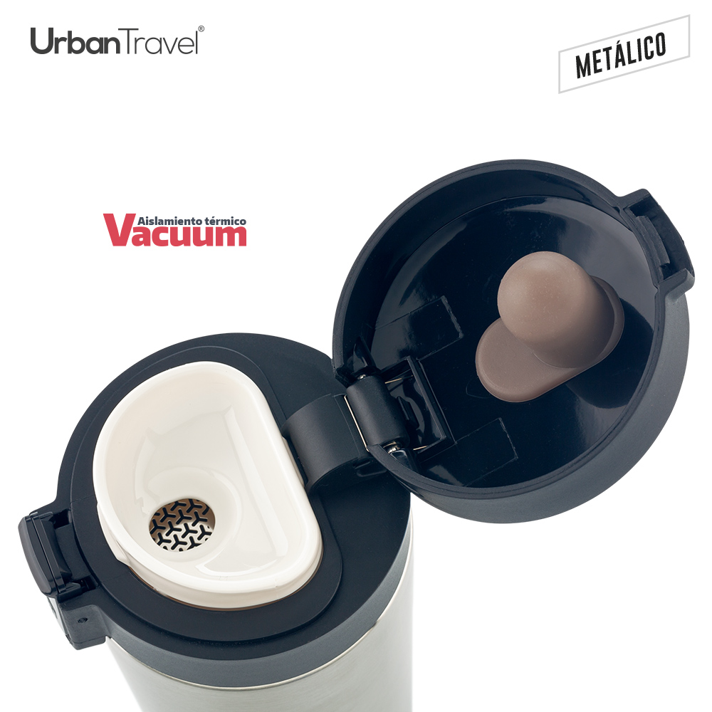 Mug Metálico Doble Pared Coffee Urban Travel 380ml - Image 5