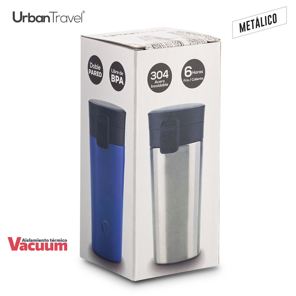 Mug Metálico Doble Pared Coffee Urban Travel 380ml - Image 6