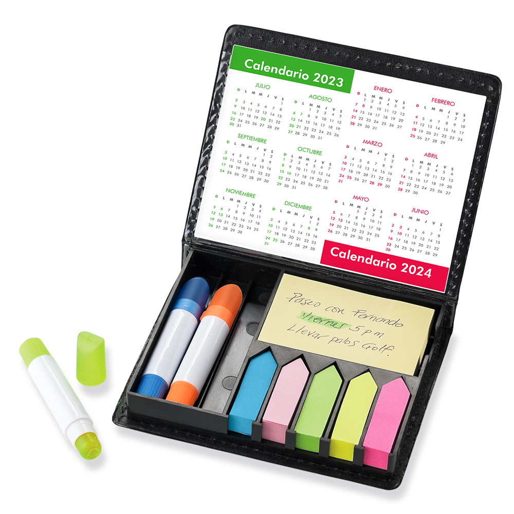 Set de escritorio en PU stickies y Resaltadores Mágicos - Image 2